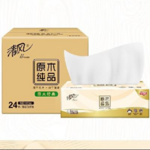 清风 抽纸 3层 100抽*24包 *4件