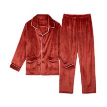 都市丽人家居服男女加厚珊瑚绒法兰绒睡衣套装