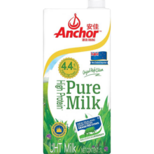 安佳 高蛋白 利乐包 纯牛奶 4.4g原生高钙高蛋白 6盒 1L