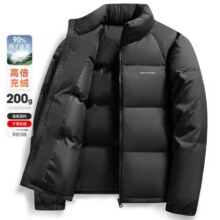 鸭鸭 厚款面包服 90鸭绒 秋冬男士立领保暖羽绒服外套 加厚款