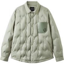 gxgjeans 25冬新品 美式轻薄款衬衫式短款羽绒服 豆绿色