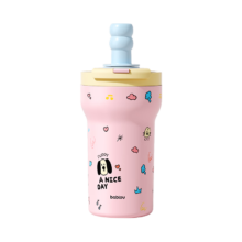 BABLOV 保温杯 女士陶瓷内胆双饮吸管水杯 学生儿童款 高颜值礼物