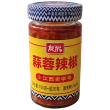 首购、PLUS：友泉 蒜蓉拌饭辣椒酱210g/罐 江西老字号