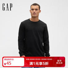 Gap 盖璞 男女装2025秋季新款基础款棉质圆领长袖T恤 美版795651