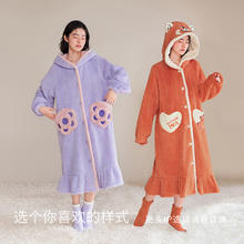 京东PLUS：静韵 迪士尼联名睡袍女冬季长款加绒保暖家居服睡衣浴袍 星际宝贝-安琪 L