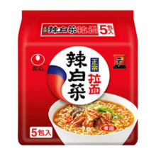 农心 辛拉面 方便面 经典泡面 拉面袋装 速食面 夜宵 多口味 辣白菜5连包