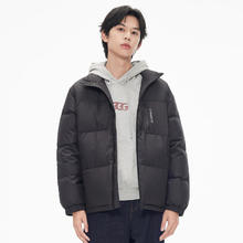 gxgjeans 美式宽松短款立领羽绒服 黑色