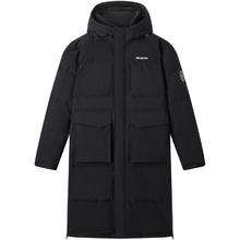 gxgjeans 美式冬季三防加厚长款连帽羽绒服 黑色 L