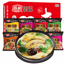 陈村 过桥米线米粉丝整箱装 非油炸速食免煮 香菇鸡3+红烧牛3+香辣牛2+猪骨2