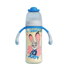 贝亲 迪士尼疯狂动物城PPSU双把手彩绘奶瓶 330mL L号 6月+ 探案朱迪