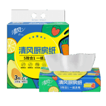 清风 厨房抽纸 76张*3包