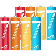 彩虹电池 5号7号AA碳性电池 1.5V 8粒 容量升级