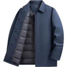 罗蒙 行政翻领羽绒服男干部装 5Y010030Y 藏青