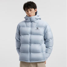 88VIP会员：骆驼 黑钻5 男装羽绒服防风拒水面包防寒服时尚连帽短款外套秋冬男