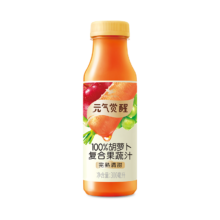 统一元气觉醒 100%胡萝卜复合果蔬汁 300ml*12瓶 整箱装 新旧款随机发货