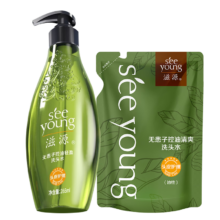 滋源 无患子控油清爽洗发水 500ml 男女通用 × 2件+赠品