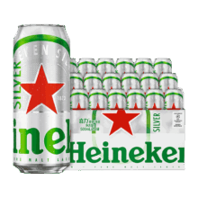 Heineken Silver 喜力 星银 罐装啤酒 500ml 18罐 2件
