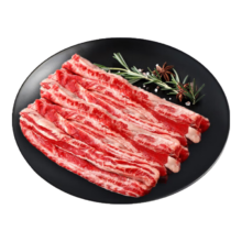 肉天王 澳洲谷饲原切去骨牛肋条 2斤 进口雪花牛肉 生鲜食材