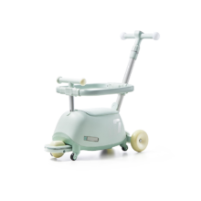 babycare 双子滑板车 儿童滑板车 螺旋藻绿 1-3-8岁多功能遛娃神器