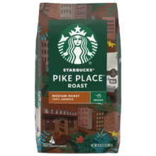 星巴克（Starbucks）星巴克咖啡派克市场黑咖啡中度烘焙咖啡粉907g/袋 美国原装进口