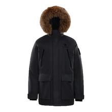 骆驼 男装羽绒服冬季黑色短款鸭绒加厚面包服三防户外派克工装