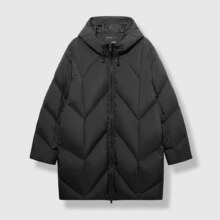 超V：GXG 男款长款连帽羽绒服 鸭绒加厚保暖 休闲简约外套