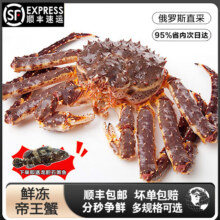 俄罗斯帝王蟹 鲜活冷冻 皇帝蟹 花椒蟹 超长蟹腿 海鲜年货 3-3.5斤/只 净重