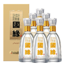 今世缘 国缘淡雅 42° 浓香型白酒 500ml×6瓶