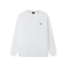 gxgjeans 美式刺绣圆领套头长袖T恤 白色
