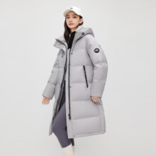 天降礼金：雪中飞 2025冬新款 女士中长款羽绒服 连帽加厚保暖 韩版廓形纯色