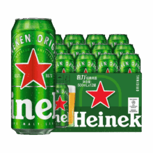 喜力 Heineken 经典啤酒 500ml*12听 整箱装 新年送礼 3件