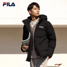 FILA 斐乐官方情侣羽绒服2025年冬时尚休闲连帽上衣男女同款保暖外套