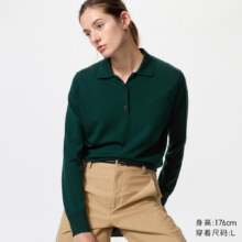 优衣库 女装精纺美利奴羊毛POLO领针织衫 通勤 478333