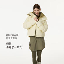 坦博尔 羽绒服女短款可脱卸帽休闲时尚保暖外套TB5530328D