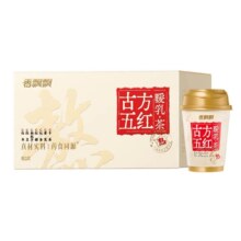 PLUS会员：香飘飘 古方五红暖乳茶礼盒装 6杯*2箱 艾草锤+礼袋