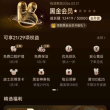美团黑金/黑钻会员 会员中心 有免费保洁1小时和洗牙权益。