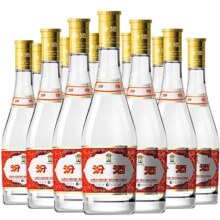 汾酒 山西杏花村 53度黄盖玻汾 清香型白酒 475ml*12 整箱装
