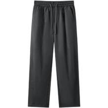 gxgjeans 美式斜纹面料简约基础宽松休闲长裤 黑色