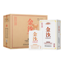 需首购：jinsha 金沙 回沙酒 大曲坤沙口粮酒 53度 酱香型白酒 450mL 酒库版 4瓶