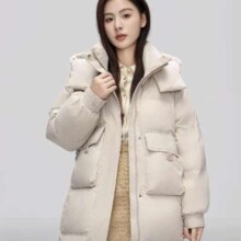 雅鹿 2025新款冬季羽绒服女中长款 浅绿色 XL 130-150斤