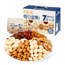 百草味 每日坚果 坚果礼盒混合果仁 750g/箱30袋 青春款