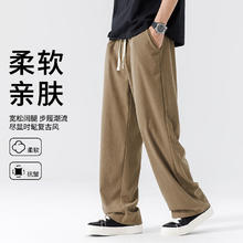 班尼路 灯芯绒 保暖卫裤 加绒加厚 阔腿直筒裤