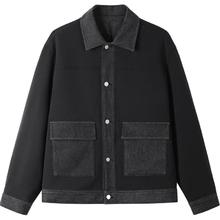 gxgjeans 男装牛仔夹克 秋季拼接外套