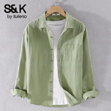班尼路 S&K系列秋款日系休闲衬衫男 绿色 2XL