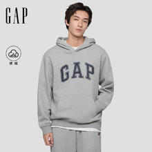 Gap 男女装2025秋季新款LOGO抓绒宽松连帽套头卫衣休闲上衣786940