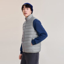 雪中飞秋冬新款男式轻薄羽绒服马甲基础男士短款羽绒秋马甲