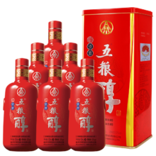五粮液 五粮醇红淡雅 50°浓香型白酒 500ml×6瓶