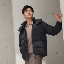 波司登 男款短款羽绒服 鹅绒90绒 脱卸帽 新国标