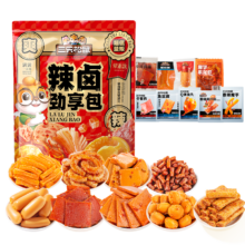 三只松鼠 辣卤礼包尝鲜款 30包 210g 辣条魔芋卤味素食办公室休闲零食