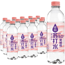 可口可乐纯悦 0汽0卡0脂 PH9碱性白桃味苏打水 450ml*15瓶 整箱装
